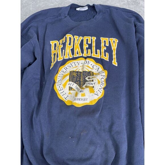Vintage University Of California Berkeley Sweatshirt Men's Size XL Blue - Picture 3 of 12